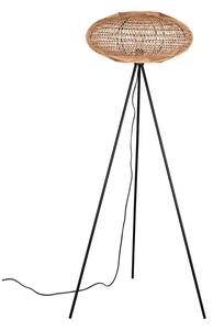 Crno-u prirodnoj boji stojeća svjetiljka (visina 150 cm) Hedda – Trio