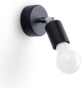Crna zidna lampa ø 6 cm Brando – Nice Lamps