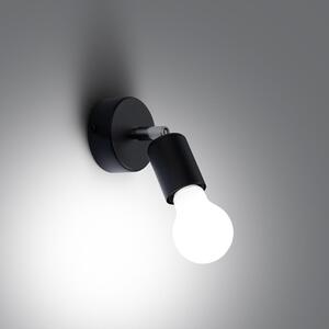 Crna zidna lampa ø 6 cm Brando – Nice Lamps