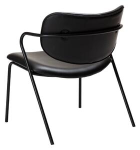 Crna fotelja od imitacije kože Zed - DAN-FORM Denmark