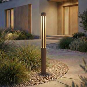 Lindby LED svjetiljka za stazu Fjorya, visina 60 cm, smeđa, IP65, Smeđa / hrđa, Aluminij