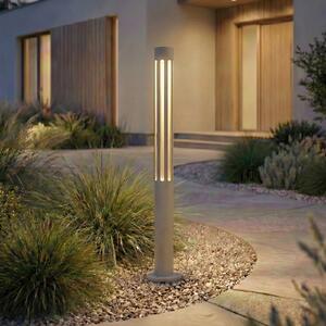 Lindby LED svjetiljka za stazu Fjorya, visina 60 cm, kameno siva, IP65, Sivo, Aluminij