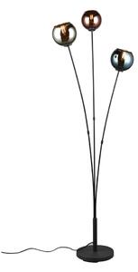 Sjajno crna stojeća svjetiljka (visina 150 cm) Sheldon – Trio