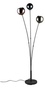 Sjajno crna stojeća svjetiljka (visina 150 cm) Sheldon – Trio
