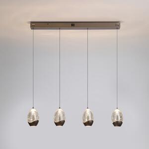 Searchlight LED viseća lampa Seeds, krem boje, duljina 75 cm, staklena s 4 žarulje., prigušiva, Bež, Dnevni boravak/blagovaonica, Staklo