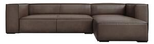 Smeđa kožna kutna garnitura (desni kut) Madame - Windsor & Co Sofas