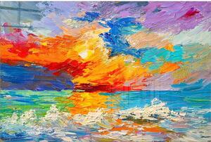 Staklena slika 70x50 cm Abstract Sunset - Wallity