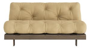 Senf žuta/bež sklopiva sofa 160 cm Roots – Karup Design