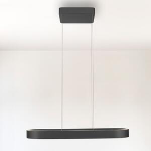 Paul Neuhaus LED viseća svjetiljka Q-Stretto, crna, 86,8 cm, prigušiva, Crno, Dnevni boravak/blagovaonica, Metal