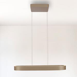 Paul Neuhaus LED viseća svjetiljka Q-Stretto, brončana, 86,8 cm, prigušiva, Bronca / stari mesing, Dnevni boravak/blagovaonica, Metal