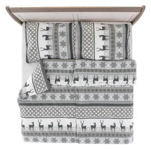 Siva pamučna posteljina za krevet za jednu osobu 140x200 cm Exclusive – B.E.S