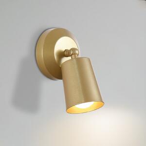 Searchlight LED zidna lampa na baterije CONE, zlatne boje, širine 10 cm, metalna, prigušiva, Zlato / mjed, Dnevni boravak/blagovaonica, Metal