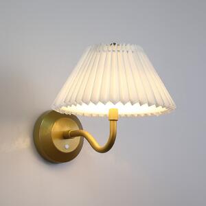 Searchlight LED zidna lampa na baterije DANISH, projekcija 25 cm, metal zlatne boje, prigušiva, Zlato / mjed, Dnevni boravak/blagovaonica, Metal
