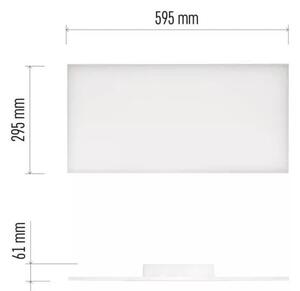 Bijela LED stropna svjetiljka s daljinskim upravljačem 59.5x29.5 cm Irvi – EMOS