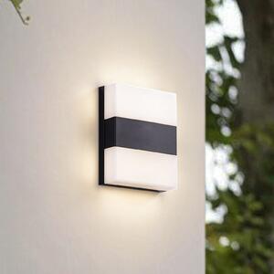 PRIOS Prios LED vanjska zidna svjetiljka Teekon, antracit, 20 cm, IP44, Crno, Nehrđajući čelik