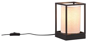 Mat crno-bež stolna lampa (visina 22 cm) Ross – Trio