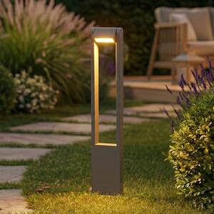Lindby LED svjetiljka za put Meloni, antracit, 65 cm, IP65 rotirajuća, Crno, Aluminij