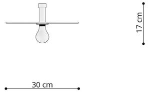 Crna stropna svjetiljka ø 30 cm Soho – Nice Lamps