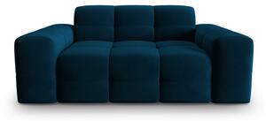 Tamnoplavi baršunasti kauč 156 cm Kendal - Micadoni Home