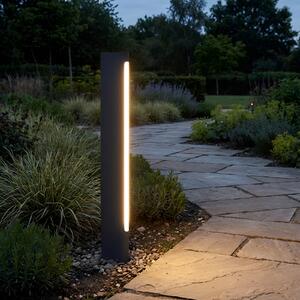 Lucande LED svjetiljka za put Celiora, 80 cm, antracit, 3000 K, Crno, Aluminij