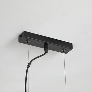 Searchlight Jutenasta viseća lampa, duljina 60 cm, prirodno bijela, lan/metal, prigušiva, Bijela, Dnevni boravak/blagovaonica, Tkanina / tekstil