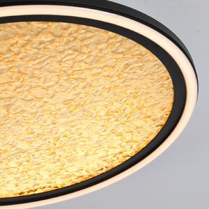 Searchlight LED stropna svjetiljka Luna, Ø 40 cm, crna/zlatna, metalna, prigušiva, Zlato / mjed, Dnevni boravak/blagovaonica, Metal