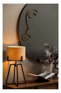 Bež stolna lampa s tekstilnim sjenilom (visina 60 cm) Holly – WOOOD