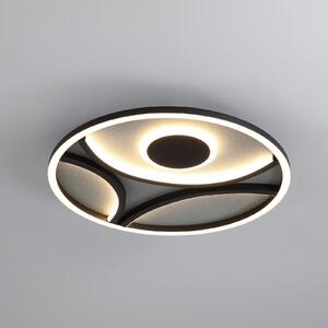Searchlight Zendisc LED stropna svjetiljka, polukružni dizajn, Ø 39 cm, crna, prigušiva, Crno, Dnevni boravak/blagovaonica, Metal