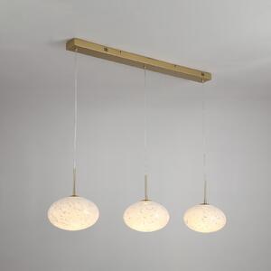 Searchlight LED viseća lampa Confetti, duljina 115 cm zlatna/bijela, staklo, prigušiva, Zlato / mjed, Dnevni boravak/blagovaonica, Staklo