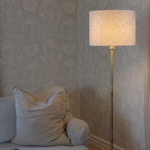 PR Home Amy podna lampa, bež/zlatna, visina 150 cm, tekstil, E27, Zlato / mjed, Dnevni boravak/blagovaonica, Tkanina / tekstil