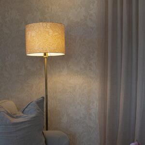 PR Home Amy podna lampa, žuta/zlatna, visina 150 cm, tekstil, E27, Zlato / mjed, Dnevni boravak/blagovaonica, Tkanina / tekstil