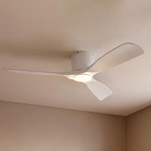 Lucande pametni LED stropni ventilator Moneno, bijeli, DC, Tuya, prigušiva, Bijela, Dnevni boravak/blagovaonica, Metal