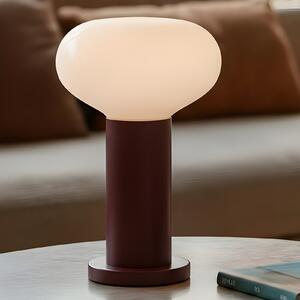 ALDEX Stolna lampa Flo, crvena, Ø 19 cm, staklo, Crvena, Dnevni boravak/blagovaonica, Metal
