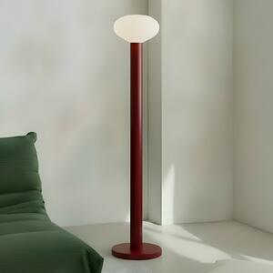 ALDEX Podna lampa Flo, crvena, visina 138 cm, 1 žarulja, staklo, Crvena, Dnevni boravak/blagovaonica, Metal