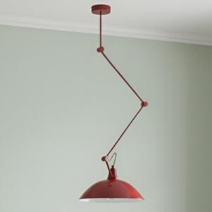 ALDEX Melos viseća svjetiljka, crvena, Ø 36 cm, metalna, prigušiva, Crvena, Dnevni boravak/blagovaonica, Metal