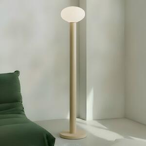 ALDEX Podna lampa Flo, bež, visina 138 cm, 1 žarulja, staklo, Bež, Dnevni boravak/blagovaonica, Metal