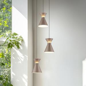 Helestra LED viseća svjetiljka LUK, 3 žarulje, smeđa, prigušljiva, prigušiva, Smeđa / hrđa, Kuhinja, Aluminij