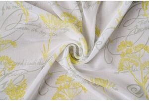 Žuto-bijela prozirna zavjesa 300x260 cm Fairy – Mendola Fabrics