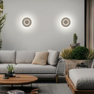 Helestra LED vanjska zidna svjetiljka BUD, prigušljiva, svijetlosmeđa, IP65, prigušiva, Smeđa / hrđa, Aluminij
