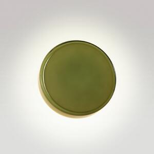 MARSET LED zidna svjetiljka Caramel, zelena, Ø 22 cm, TRIAC, staklo, prigušiva, Zelena, Dnevni boravak/blagovaonica, Staklo