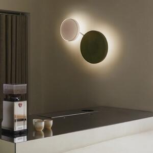 MARSET LED zidna svjetiljka Caramel, opal, Ø 28 cm, TRIAC, staklo, prigušiva, Bijela, Dnevni boravak/blagovaonica, Staklo