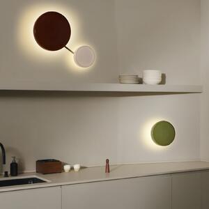 MARSET LED zidna svjetiljka Caramel, zelena, Ø 28 cm, TRIAC, staklo, prigušiva, Zelena, Dnevni boravak/blagovaonica, Staklo