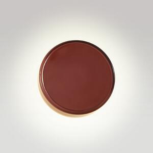 MARSET LED zidna svjetiljka Caramel, smeđa, Ø 22 cm, TRIAC, staklo, prigušiva, Smeđa / hrđa, Dnevni boravak/blagovaonica, Staklo