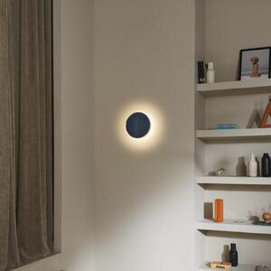 MARSET LED zidna svjetiljka Caramel, plava, Ø 38 cm, TRIAC, staklo, prigušiva, Plava, Dnevni boravak/blagovaonica, Staklo