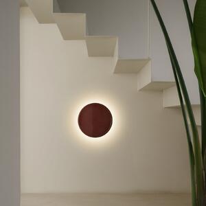 MARSET LED zidna svjetiljka Caramel, smeđa, Ø 38 cm, TRIAC, staklo, prigušiva, Smeđa / hrđa, Dnevni boravak/blagovaonica, Staklo