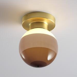 MARSET LED zidna svjetiljka s kratkim svjetlom A2, smeđa/mesing, prigušiva, Smeđa / hrđa, Dnevni boravak/blagovaonica, Metal, Metak