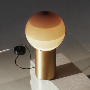 MARSET stolna lampa Dipping Light, visina 22 cm, krem/mesing, Bež, Dnevni boravak/blagovaonica, Staklo