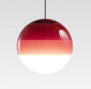 MARSET LED viseća svjetiljka s kratkim svjetlom, Ø 20 cm, bordo crvena, prigušiva, Crvena, Dnevni boravak/blagovaonica, Staklo, Metak