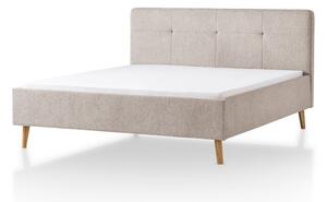 Sivo-smeđi tapecirani bračni krevet 180x200 cm Smart – Meise Möbel