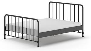 Crni metalni krevet s podnicom 160x200 cm BRONXX – Vipack